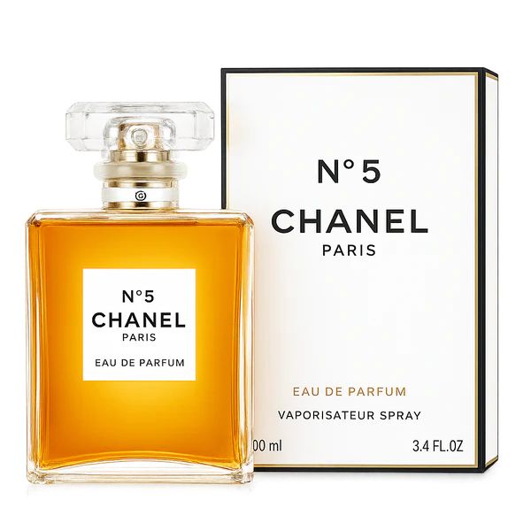 Frasco y caja de Chanel N°5 Eau de Parfum de 100 ml