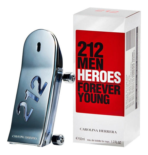 212 Men Heroes de 50 ml en presentación con frasco y empaque