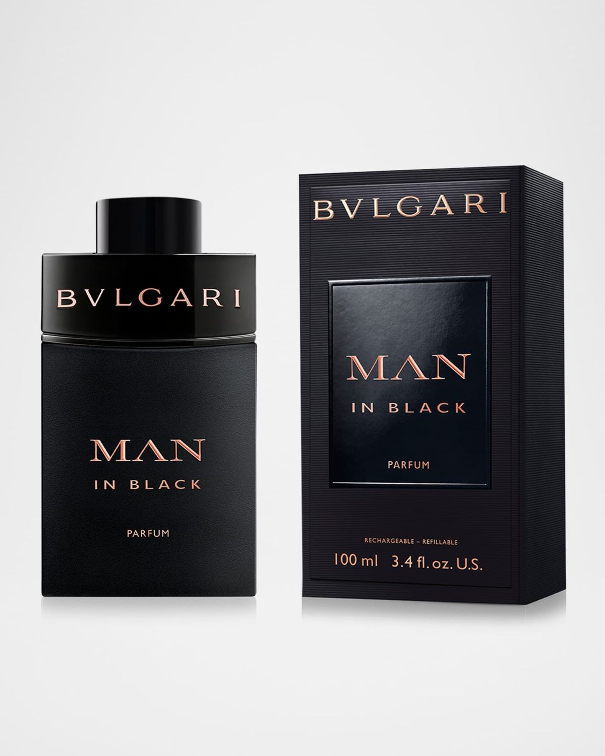 Bvlgari Man In Black Parfum de 100 ml con frasco y caja negra