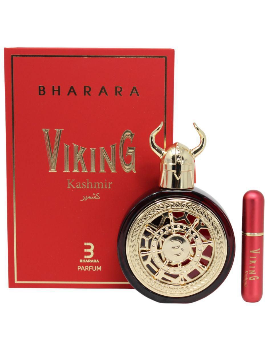 Bharara Viking Kashmir Parfum de 100 ml con frasco y caja roja