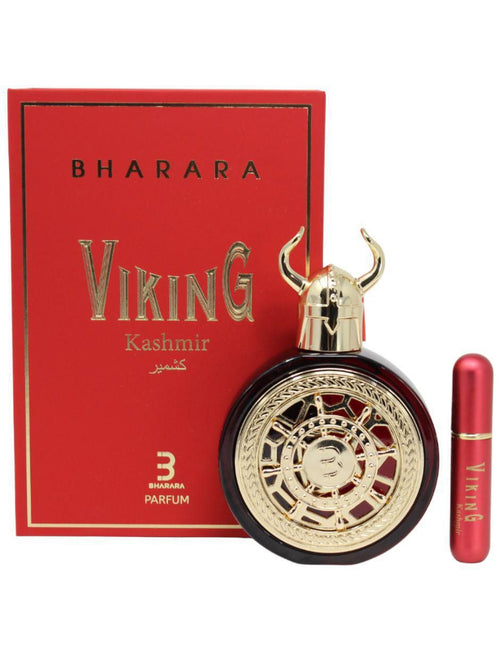 Bharara Viking Kashmir Parfum de 100 ml con frasco y caja roja