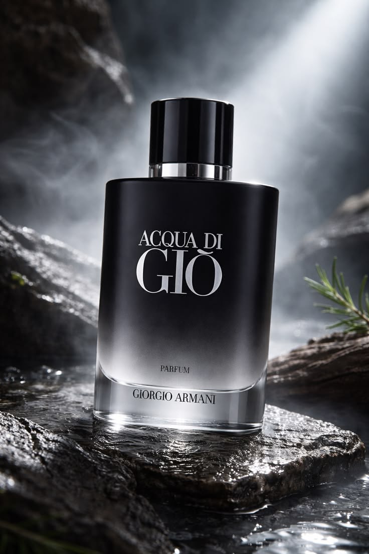 Frasco negro de Acqua di Giò Parfum de 100 ml