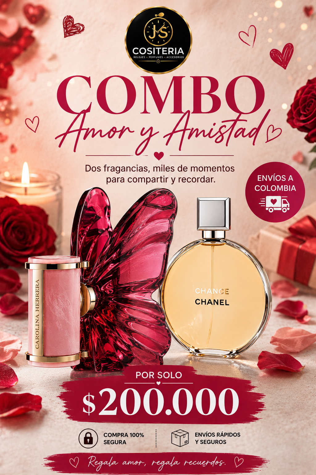 Combo Amor y Amistad Para Ella 2 Fragancias