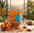 Odyssey Mandarin Sky EDP edición limitada frasco azul turquesa tapa naranja