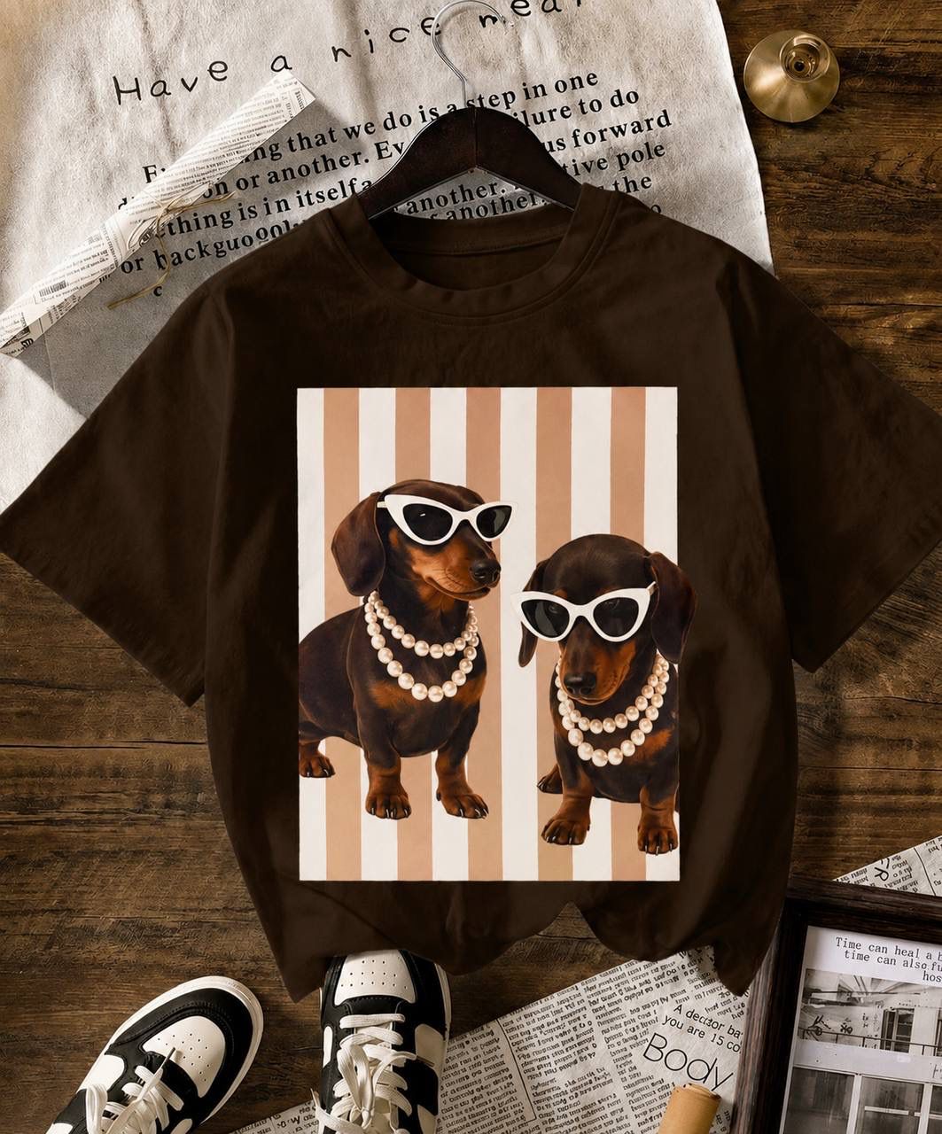Camiseta Dachshund Pearl Duo
