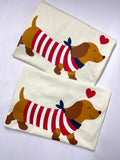 Camiseta Dachshund Sailor Love
