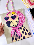 Camiseta Dalmatian Pink Scarf