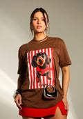 Camiseta Dog Striped Black