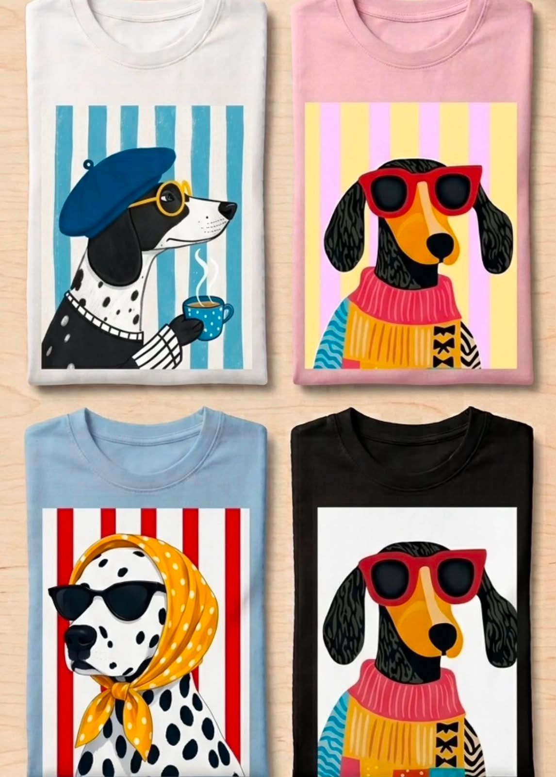 Camiseta Dog Polka Brown