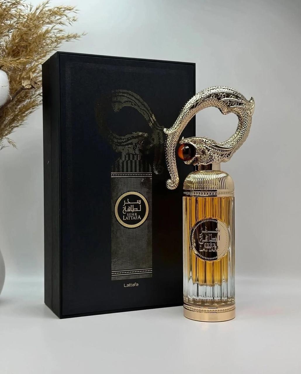 Sehr Lattafa EDP 100ml frasco dragón dorado con caja negra