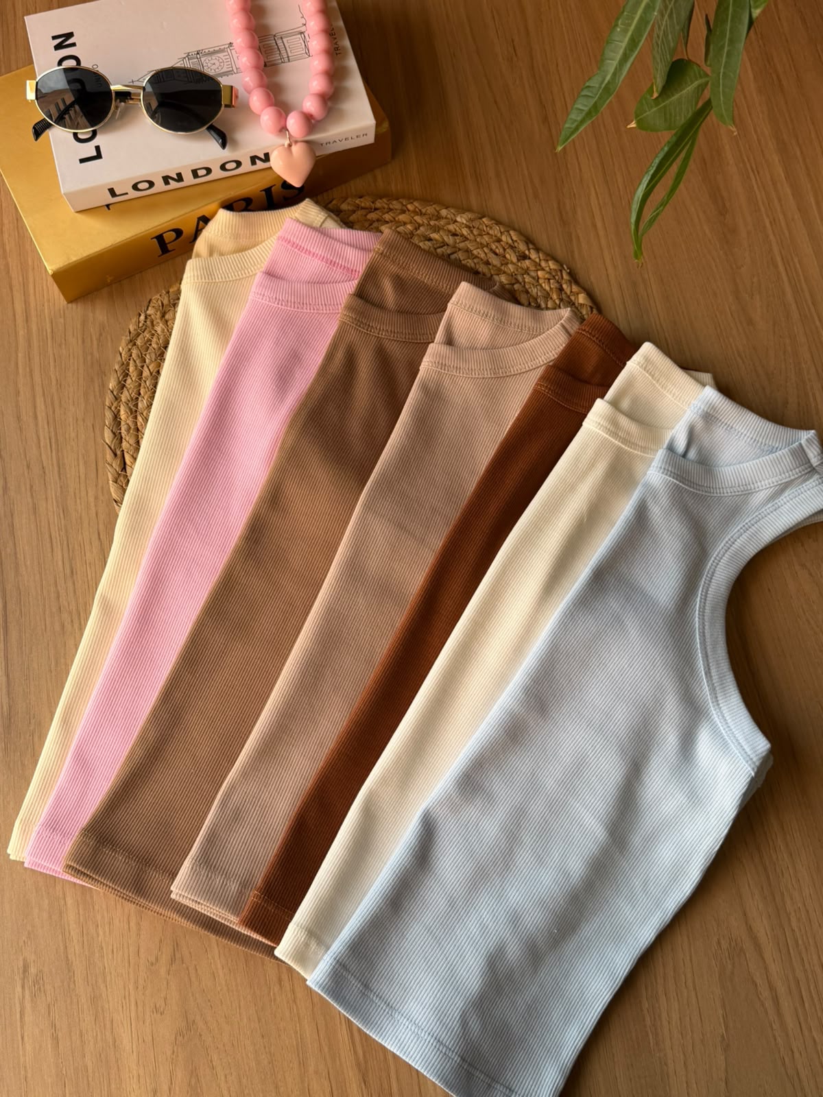 Blusas manga sisa de tela rib en varios colores