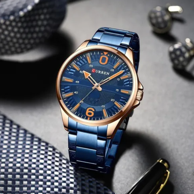 Reloj Curren Hombre 8389 - Azul Rose Gold