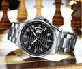Reloj Curren Hombre 8375 - Plateado Fondo Negro