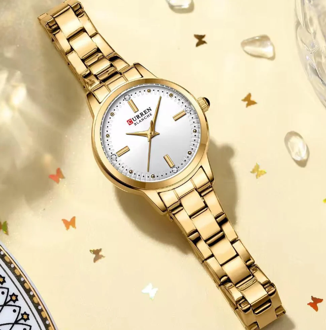 Reloj Curren Dama 9094 - Dorado Blanco