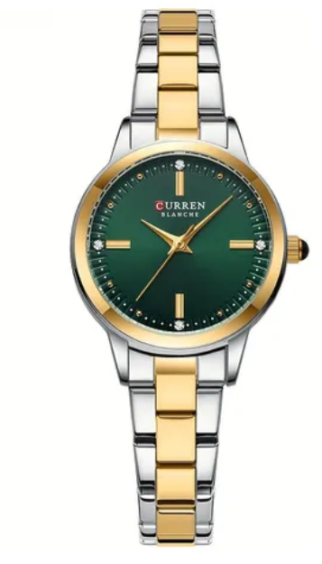 Reloj Curren Dama 9094 - Bicolor Fondo Verde